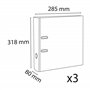 Exacompta - Réf. 918405SE - Carton de 4 lots de 3 classeurs à levier - Dos 80mm - Extérieur en polypropylène/intérieur en papier