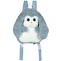 Fluffy Bag - GIPSY TOYS - Sac a dos en peluche - Lapin bleu et blanc 30 cm