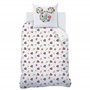 Disney Minnie Flower Parure de Lit Enfant 1 Personne | 100% Coton | Oeko-TEX | Housse de Couette 140x200 cm + 1 Taie d'oreiller 