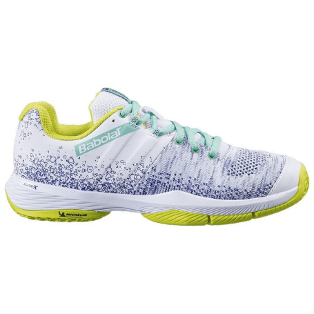 Babolat SENSA Omni Clay Blanc Bleu Femme 31S22757 1066