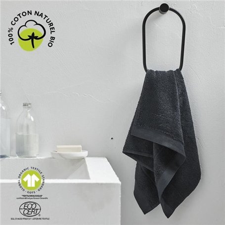 Serviette de bain - TODAY - 50 x 90 cm - Coton - Organic Fusain