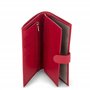 Lancaster | Smooth - Porte-chéquier Refente de Cuir de Vachette Lisse Rouge