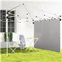 Outsunny Panneaux latéraux pour Gazebo, pour 3x3(m) ou 3x6m Pop Up Gazebo, 2 Packs de Panneaux latéraux de Remplacement, Gris
