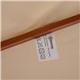Outsunny Parasol droit parasol en bois parasol de jardin rond 2 toit polyester 180 g/m² dia. 2,7 x 2,6H m beige