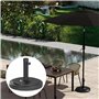 Outsunny Pied de Parasol, Socle Parasol extérieur, pour mât de Ø 38 et 48 mm, Poids Net 22 Kg, Base de Parasol en métal pour Jar