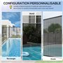 Outsunny Clôture barrière de sécurité pour Piscine, Lot de 4 Panneaux Brise Vue Jardin, 365 x 126 cm, Noir