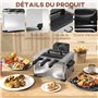 HOMCOM Friteuse 5 litres avec température et minuterie réglables, friteuse en acier inoxydable 2000 W avec panier à huile amovib