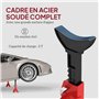 HOMCOM Lot de 2 chandelles Voiture, chandelles de Levage capacité 3 tonnes, Hauteur réglable de 290 à 418 mm, Grande Base avec g