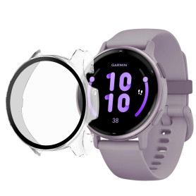 Coque Compatible pour Garmin Vivoactive 5 - Protection Rigide étui Transparent écran Verre trempé Montre connectée Phonillico®