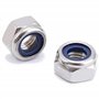 cyclingcolors 10x Ecrou Frein Hexagonal Acier Inoxydable A2 DIN 985 ISO 10511 Ecrous Hexagonaux Autobloquant Blocage Nylon pour