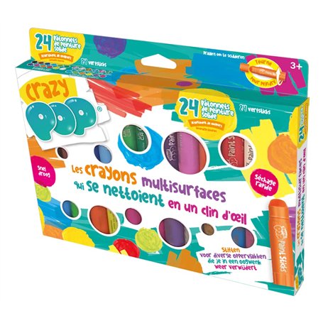 CRAZY POP - Crayons Multisurfaces - Parfaits pour Colorier