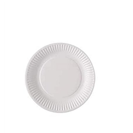 CROKUS 100 Petites assiettes en carton blanc 18 cm