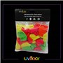 UV FLOOR - Lot De 100 Ballons Fluo - Spéciale Lumière Noire - 4 Couleurs Néon - Fluorescent UV - Latex - Diamètre 23cm