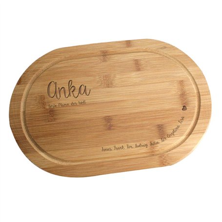 CADEAUX.COM - Planche à Découper Ovale Personnalisable en Bois - Mes petits amours - Idée Cadeau Personnalisé Avec Prénom et Mes