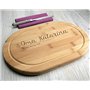 CADEAUX.COM - Planche à Découper Ovale Personnalisable en Bois - Mes petits amours - Idée Cadeau Personnalisé Avec Prénom et Mes