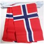 AZ FLAG - Guirlande Drapeau Norvège - 4 Mètres Avec 20 Petits Drapeaux Norvégien De 15x10 cm - Fanion 100% Polyester - 40g