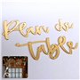TE Whaka | Plan de table - Mot en plexiglass doré découpé | 30 x 20 cm | DIY mariage à coller sur le plan de table mariage - Déc