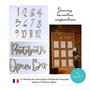 TE Whaka | Plan de table - Mot en plexiglass doré découpé | 30 x 20 cm | DIY mariage à coller sur le plan de table mariage - Déc
