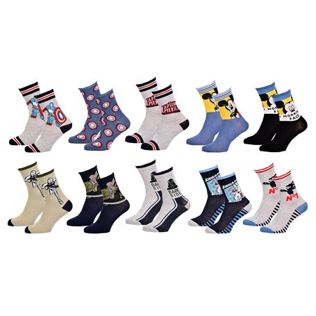 Disney socksHomme Surprise Chaussettes Licence vendues en Pack de 10 Paires Surorise