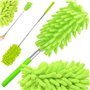 PARENCE.- Plumeau Microfibre Télescopique – Manche Extensible 25 à 75 cm | Tête Détachable Lavable | Attrape-Poussière pour Meub