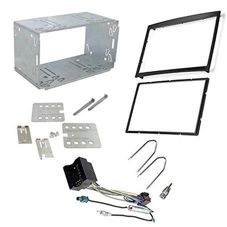 Sound-way Kit Montage Cadre de Radio Adaptateur Autoradio 2 DIN Compatible avec Peugeot C2 C3 207 307 Expert Partner