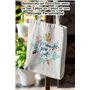Zinello Design - Tote Bag en Coton Réutilisable avec Message 'Merci pour tout' – Sac Cabas Écologique Idéal pour Courses, Cadeau