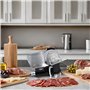 Trancheuse à Jambon Premium 250 mm – Épaisseur Réglable 0 à 15 mm – Design Noir Élégant – Haute Performance et Robustesse