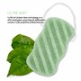 Eponge de Konjac Bio pour le corps associé au thé vert | Lot de 2 éponges pour le corps | Eponge végétale naturelle nettoyante…