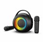 R-MUSIC – DUOLED – Enceinte RGB sans Fil avec 2 micros Karaoké – Ports AUX/Micro SD/USB