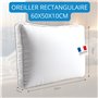Oreiller Fibre Creuse Siliconée 50x60x10cm Premium (Garantie) Coussin Rectangulaire Confortable Coussin pour Dormir 60X50cm Orei