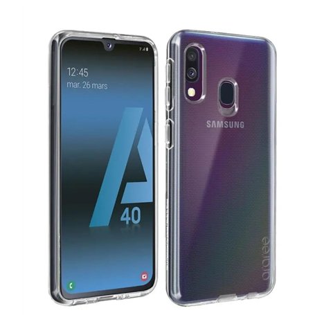 Coque Samsung Galaxy A40 étui 360° Transparente
