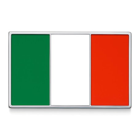 Pins Drapeau Italien | Métal Argenté et Émaillé pour Vêtements | Broche Élégante Italie | Accessoire Patriotique | Pin's Souveni