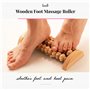 Tuuli Accessoires Rouleau de massage des pieds en bois - Masseur de pieds et rouleau en bois 26 x 12 cm