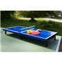 Set mini table de ping pong - SCHILDKRÖT - Mini-table 68x33x9 cm - 2 mini-raquettes PVC - Balle ABS - Filet - Table pliable
