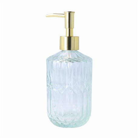PARSA Beauty Distributeur de savon en verre avec accents dorés