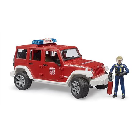 bruder 02528 - Jeep Wrangler Unlimited Rubicon Véhicule de sapeurs-pompiers avec pompier