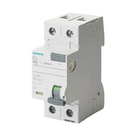 Siemens SENTRON – Interrupteur différentiel tipo-f 40 A 30 mA 1 + neutre 230 V 2 modules