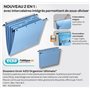 Elba Ultimate AZO Lot de 5 Dossiers Suspendus avec intercalaires intégrés fond V A4 kraft Bleu
