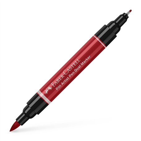 Faber-Castell PITT Marqueur double encre indienne Rouge écarlate profond