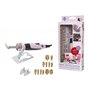 Pebaro 0211 Mini Fer à Repasser et applicateur de Strass avec 2 Embouts pour Fer à Repasser et 10 Embouts pour applicateur de St