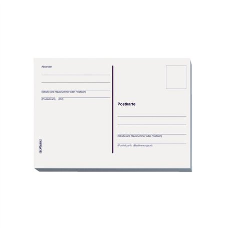 Herlitz Lot de 20 Cartes postales Blanc