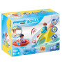 Playmobil 1.2.3 70635 Îlot avec Toboggan Aquatique - avec Deux Personnages