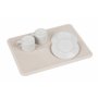 Égouttoir Mod. Damon Tapis d'égouttage cuisine diatomite séchage rapide beige pieds silicone absorbant l'eau 40 x 30 x 0