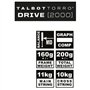 Raquette - TALBOT TORRO - DRIVE 2000 - Cordage US 500 - Tete 500cm² - Cadre 19mm/160g - 200g