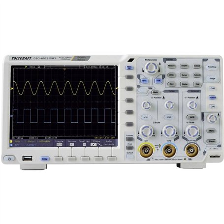 Oscilloscope numérique VOLTCRAFT DSO-6102WIFI 100 MHz 2 canaux 1 Géch/s 40000 kpts 8 bits générateur de fonction