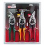 KS TOOLS 118.0050 Jeu de cisaille pour Tôles 3 pièces Taille Unique Multicolore