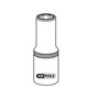 KS TOOLS 918.1257 Douille longue 1/2'' - 6 pans - 27 mm - CHROMEplus