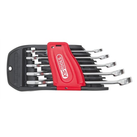 KS TOOLS - 922.0040 - Jeu de 5 clés mixtes métriques - Jeu de clé à cliquet sur support - Composé de 5 pièces de 8 à 19 mm - Ang