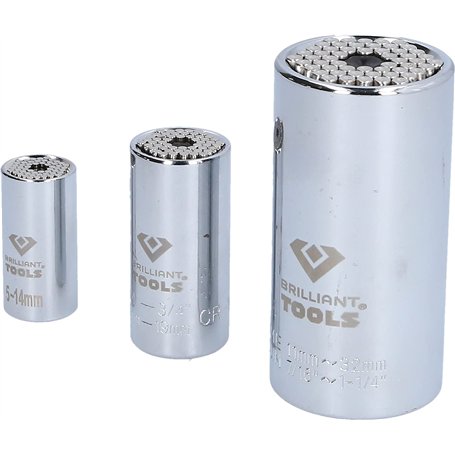 BRILLIANT TOOLS BT022003 Jeu de douilles universelles