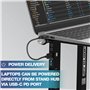 Reloop Stand Hub Combinaison innovante de support pour ordinateur portable et hub USB-C avancé avec support PD avec construction